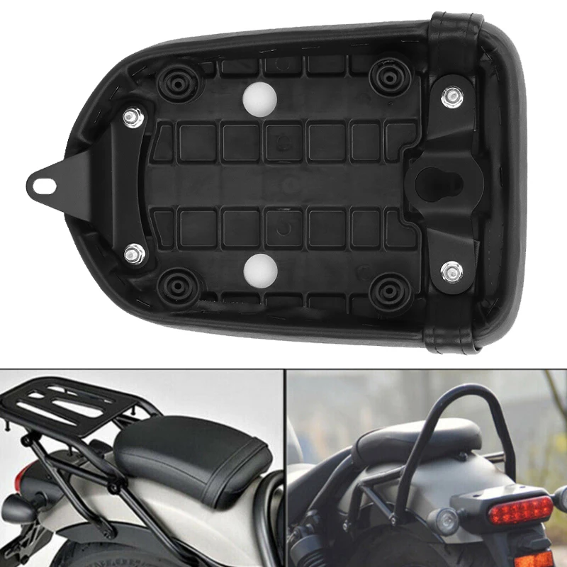 Motorcycle Rear Passenger Seat Pillion Cushion Replacement Black Seat Pad for Honda Rebel CMX300 CMX500 2017-2026