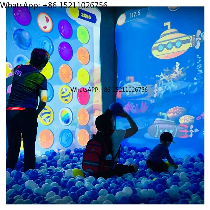 Kids Interactive Wall Projection Games - Throwing Ball Games & Interactive Ball Pool for Mall Playgrounds