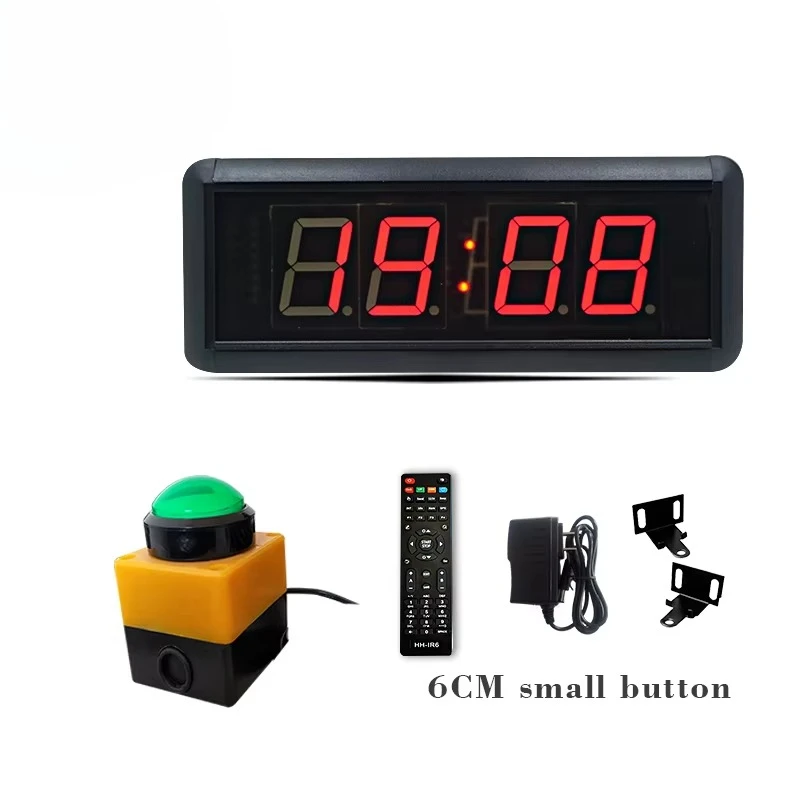 Wholesale 1.8 Inch 4 Digit LED 10 Second Timer Stopwatch with Button for Interactive Games Competitions Training