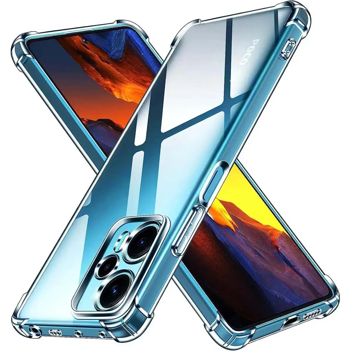 Capa de telefone transparente para xiaomi poco f3 f4 f5 f6 x4 x5 x6 m4 m5 m6 gt pro 4g 5g c40 c50 c51 c55 c65 c75-capa de silicone transparente