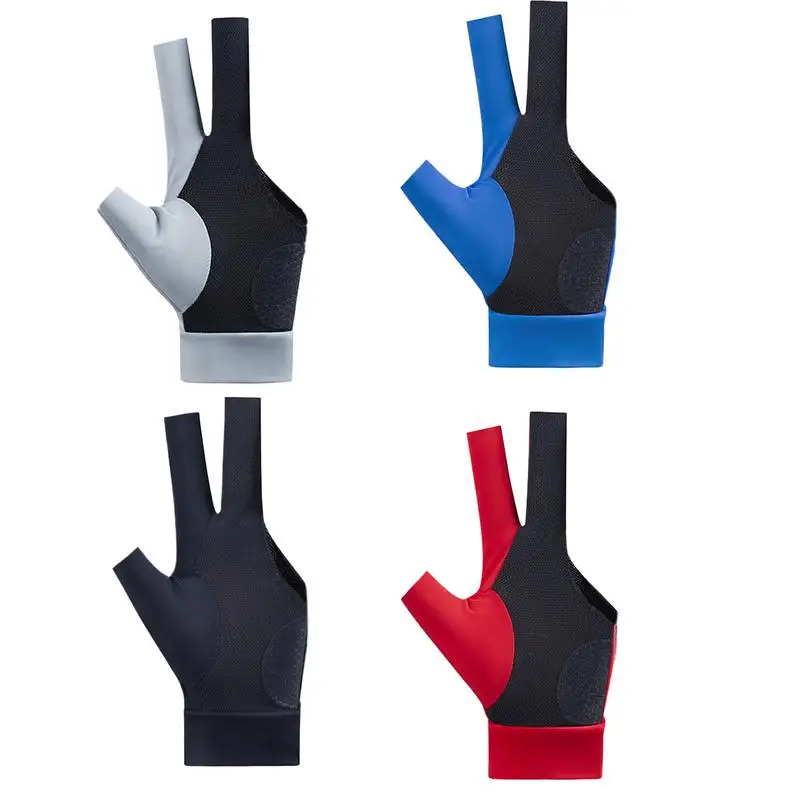 

Billiards Gloves for Men Billiard Pool Glove for Left Hand 3 Finger Billiards Glove Breathable Elastic Pool Cue Gloves for Men &