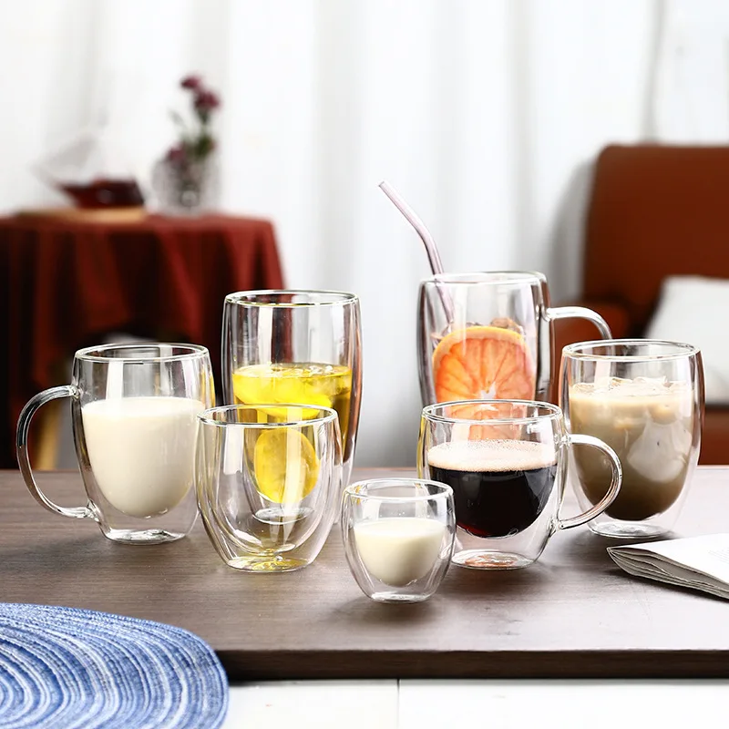 Doppelwandige Glas-Tasse 280 Ml – Hitzebeständig, Isoliert & Spülmaschinenfest