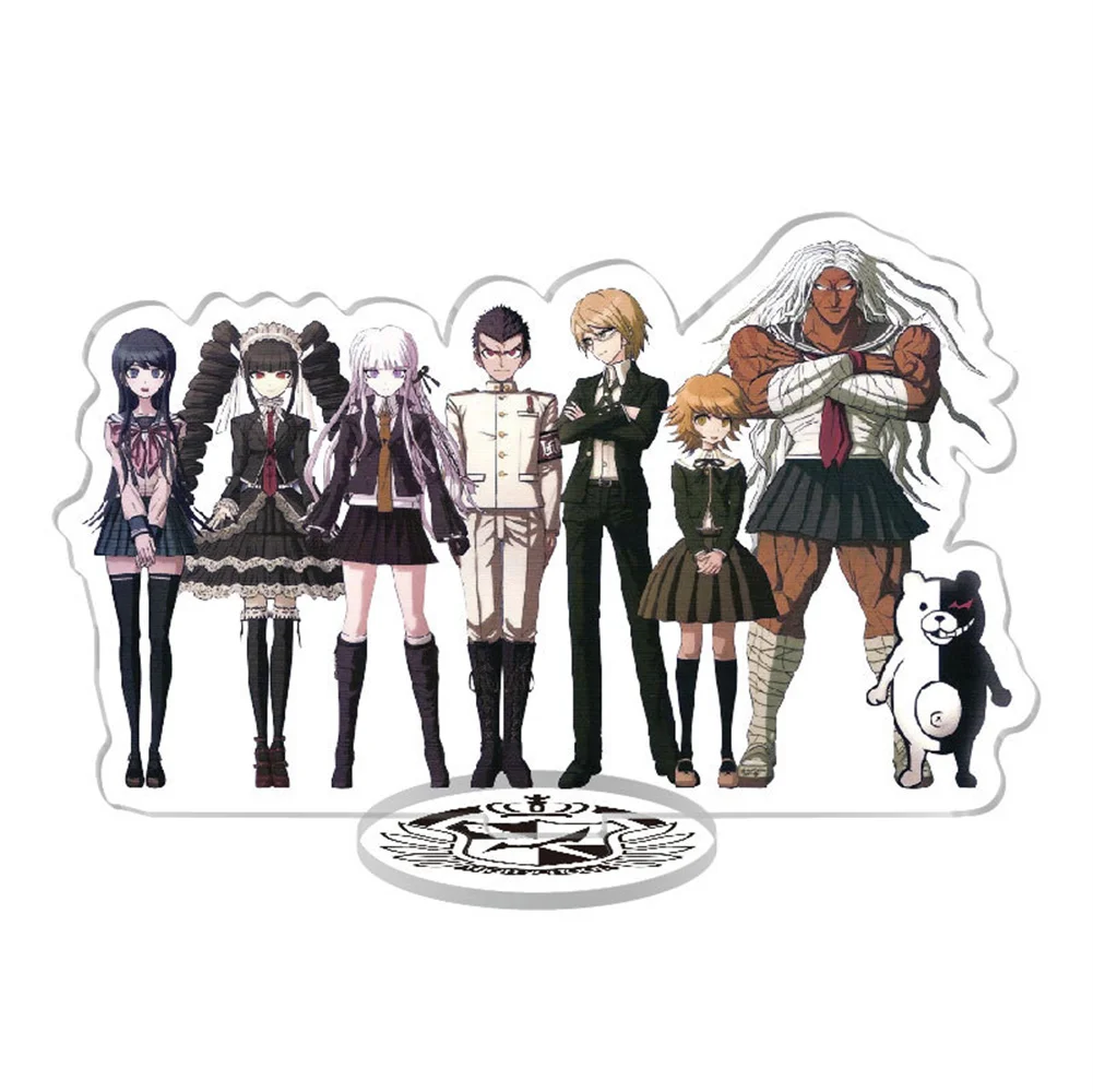 Figura de Anime Dangan Ronpa Danganronpa V3, figurita Trigger Happy Havoc, soporte acrílico, modelo de placa, decoración de escritorio, letrero de pie, regalos