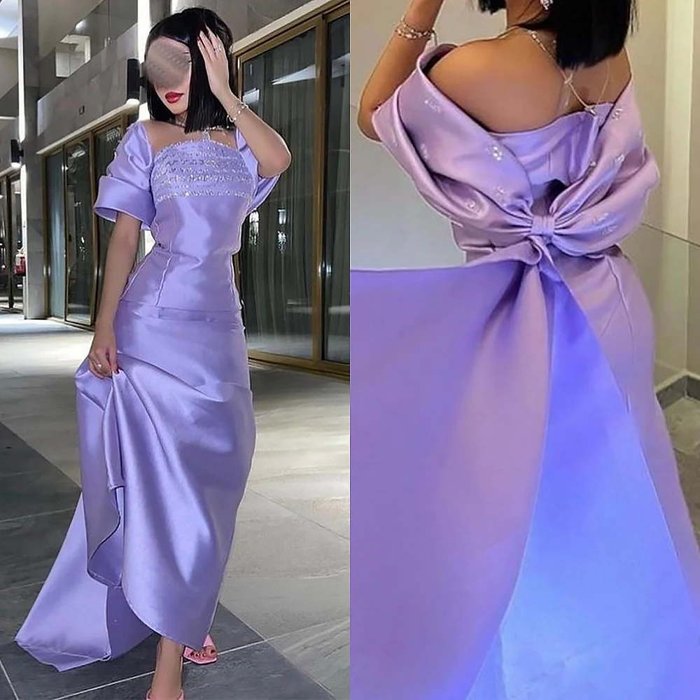 CustomizedProm Dress Fashion Off the Shoulder Mermaid Pageant Dresses Floor Length Court Sequin Ruched S Formal Evening Gowns 정장