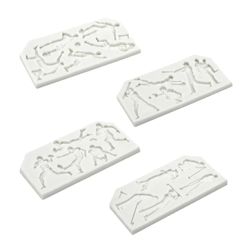 Athlete Series Molds 3D Handmade Soap Bar Craft Kitchen Baking Fond Tool