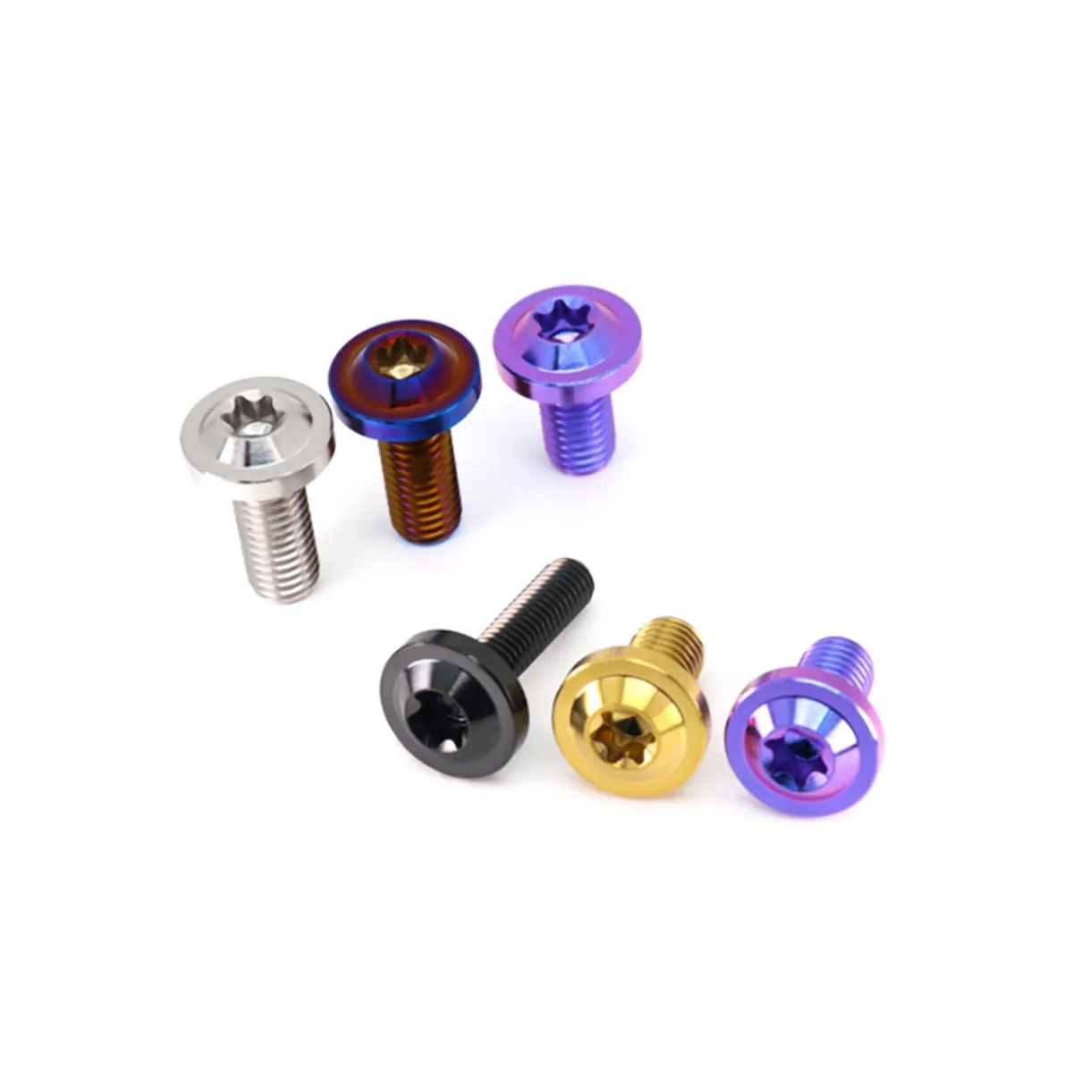 Titanium Alloy Flying Saucer Head Screws/Internal Plum Blossom Motorcycle Modification Bolts M5-M10