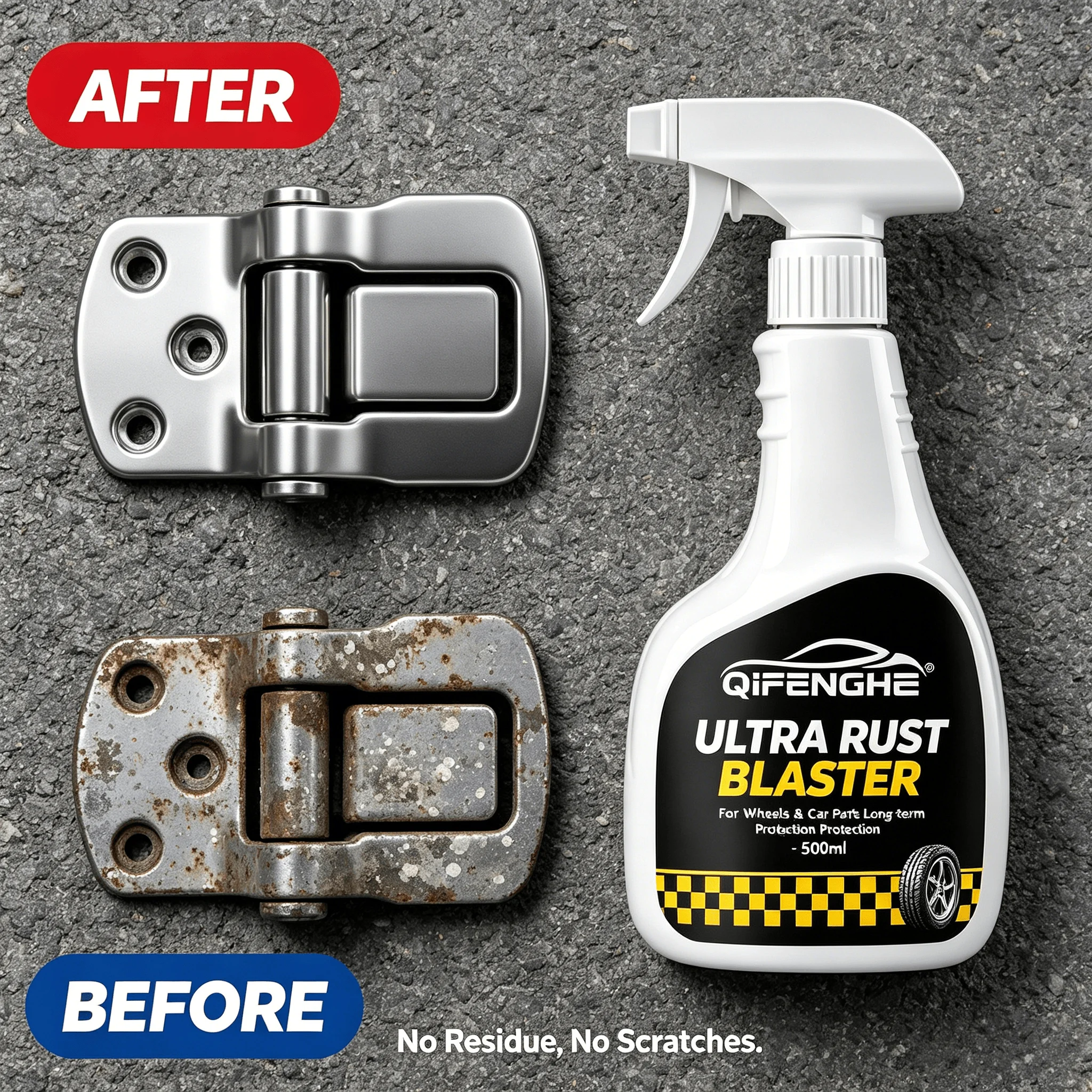 500ml BEST SELLER Rust Remover Spray, Fast Acting Multi-Surface Rust Cleaner, No Damage No Residue for Car Wheels Metal Tile Hom