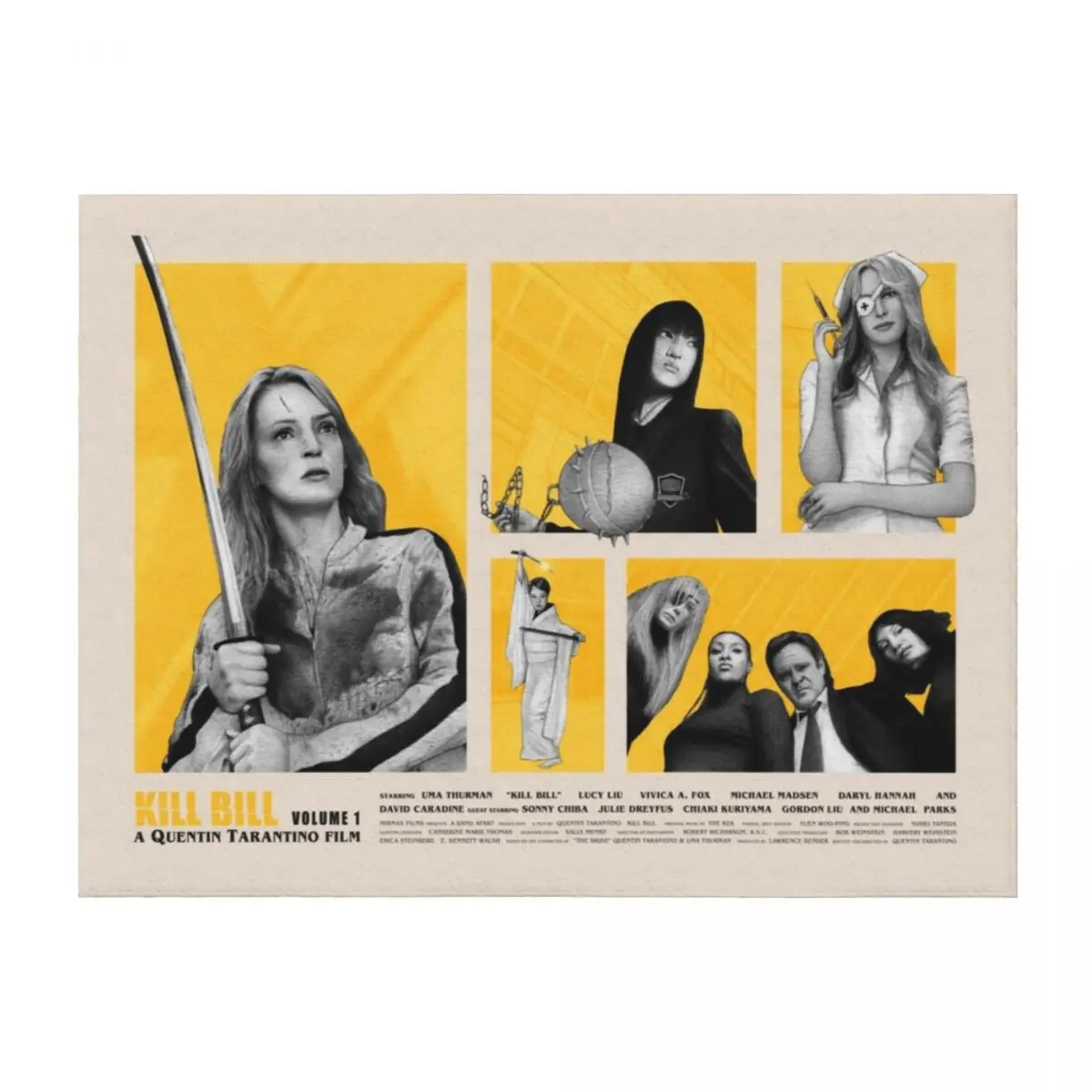 

Kill Bill Vol. 1 Movie Poster Design Throw Blanket christmas gifts blankets and throws Bed linens decorative Blankets