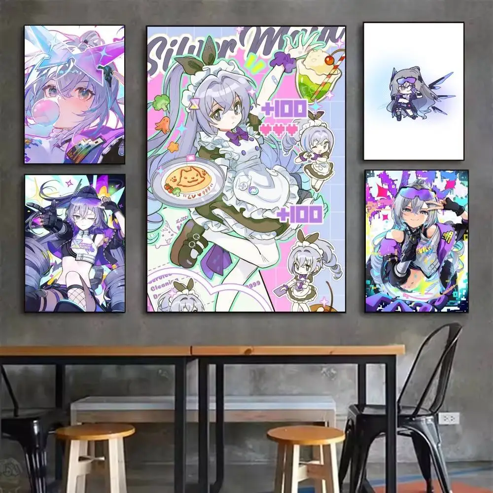 

Silver Wolf LV.999's Honkai Star Rail HSR Poster Waterproof HD Art Wall Decal Self-Adhesive Print