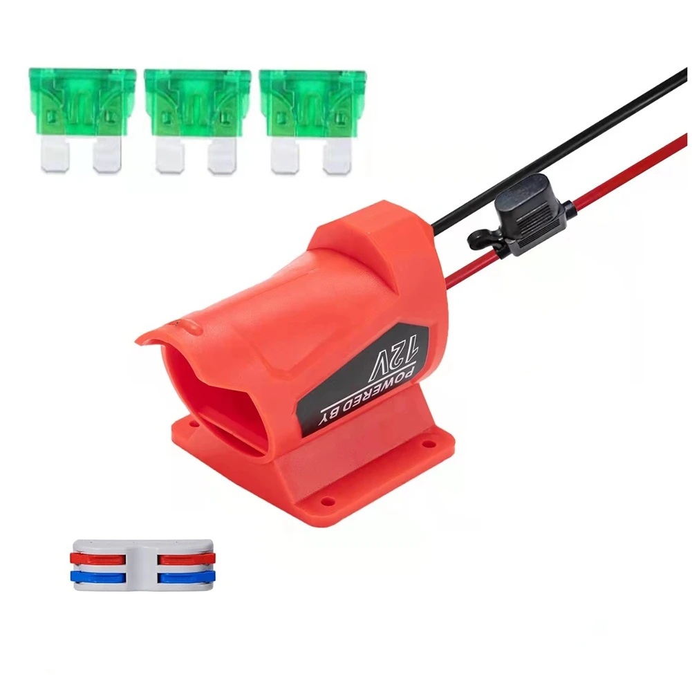 AA83 Power Wheel Battery Adapter for 12V Battery with Fuse 14 Gauge for DIY Ride on Truck, Robotics, RC Toys