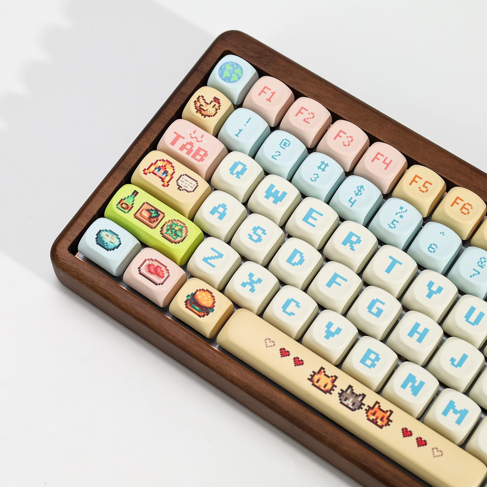 KBDiy Stardew Valley Themen-Keycaps Niedliche Anime Retro PBT KOA MOA Profil Alice ISO Tastenkappen Maßanfertigung für 60% Gamer Mechanische Tastatur – Detail 10