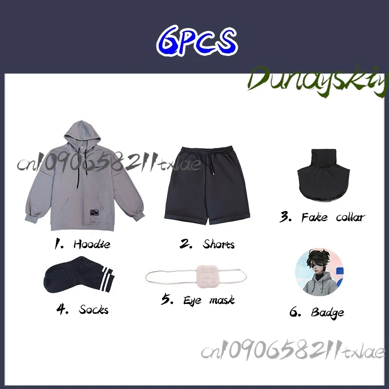 Игра Identity V Luca Balsa Prisoner Косплей Костюм Киберспорт Толстовка Повседневная Униформа Luca Balsa Парик Хэллоуин Вечеринка Индивидуальные