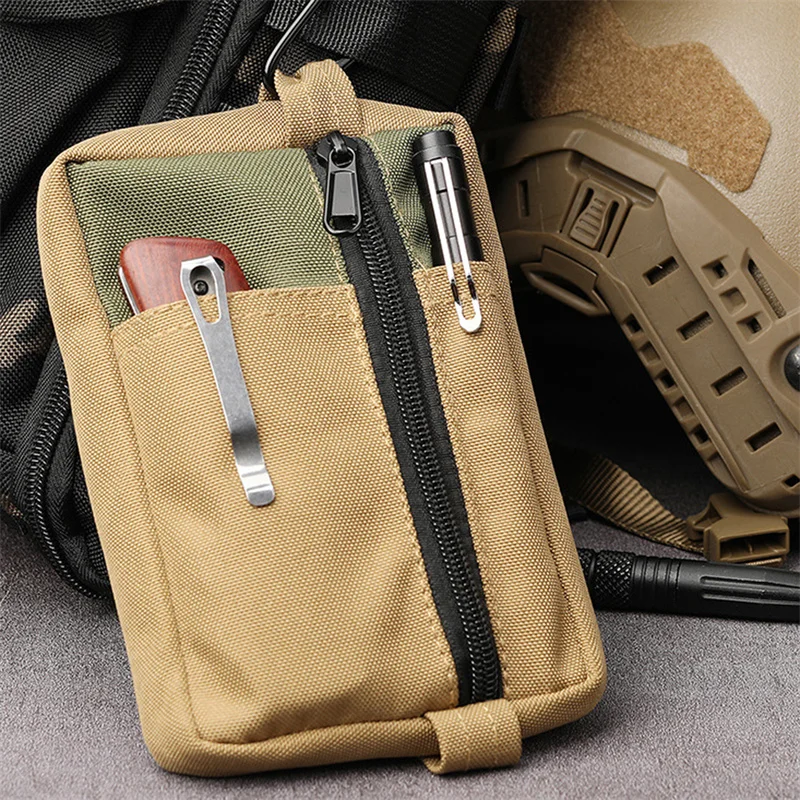 Outdoor Men's Toolkit Sports Waist Bag Multifunctional Double-layer Shoulder Strap Small Hanging Bag Accessory Bag Waist Bag