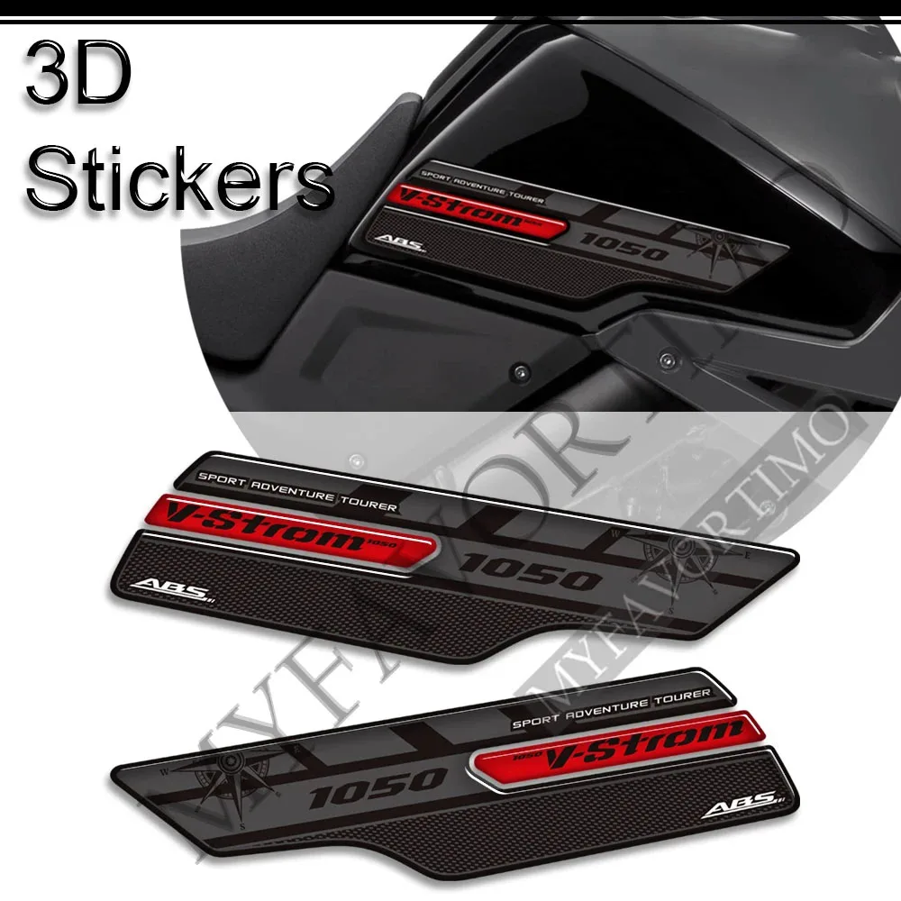 For Suzuki V STROM VSTROM DL 1050 XT 1050XT DL1050 Tank Grips Pad Protector 3D Stickers Decals Fuel Oil Kit 2019 2020 2021 2022