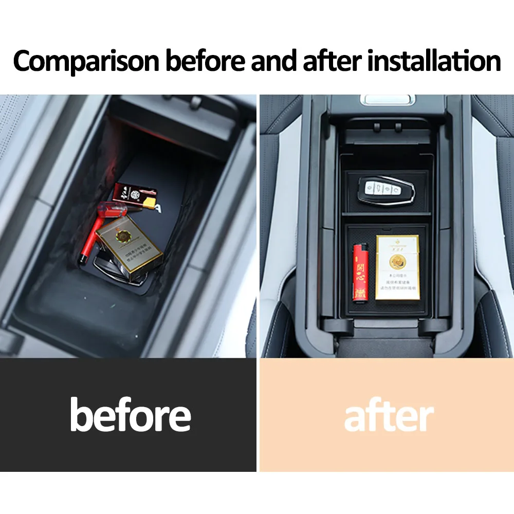 ل 2023 2024 جيلي ستارراي بويو L أطلس FX11 مسند الذراع صندوق تخزين لوازم تعديل السيارة صندوق تخزين التحكم المركزي