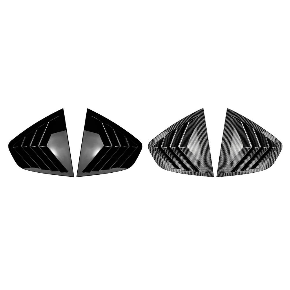 2Pcs Automotive Exterior Rear Window Louver Cover Rear Door Shutter Trim ABS Plastic For Alfa Romeo Giulia 2015-2024
