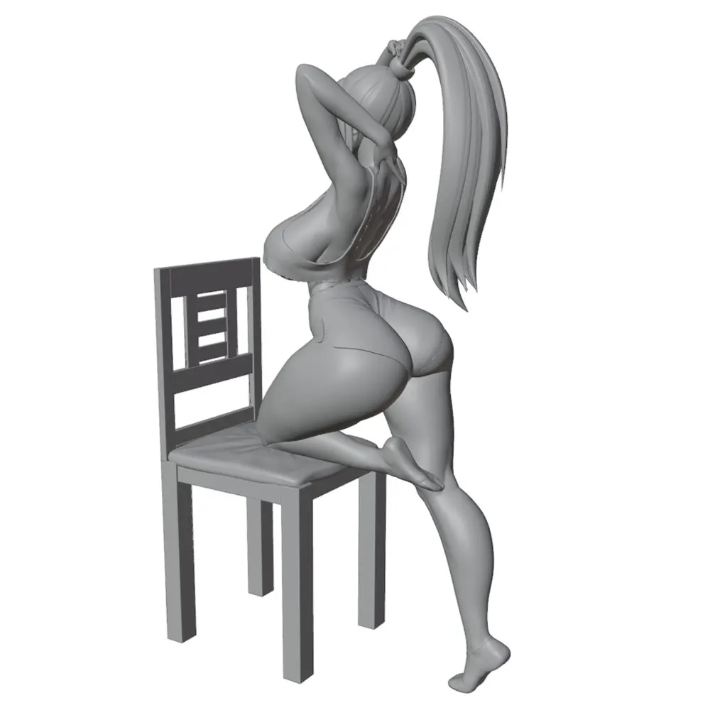 Figura resina para juegos de rol y coleccionismo – Chica peinándose - imagen 4