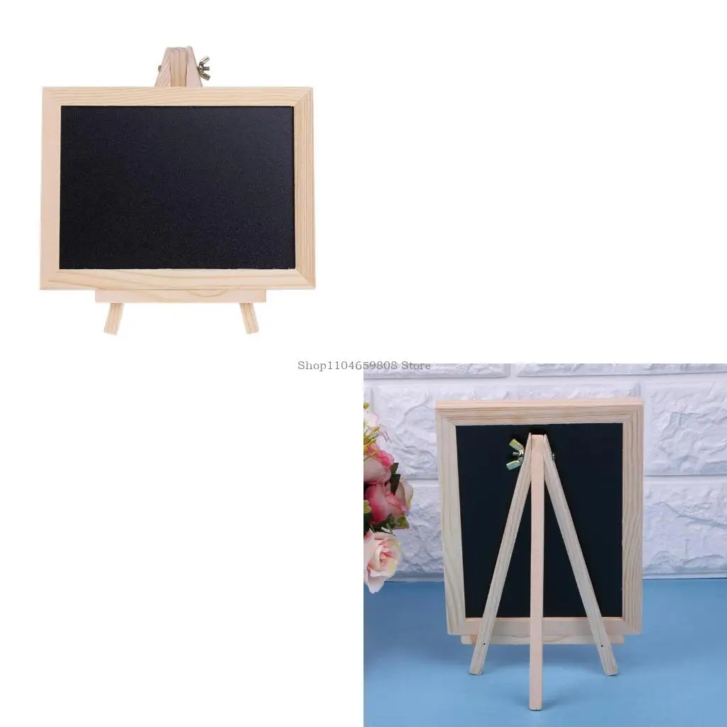 

Tabletop Chalkboard Double Sided Blackboard Message Board Children Kids Toy