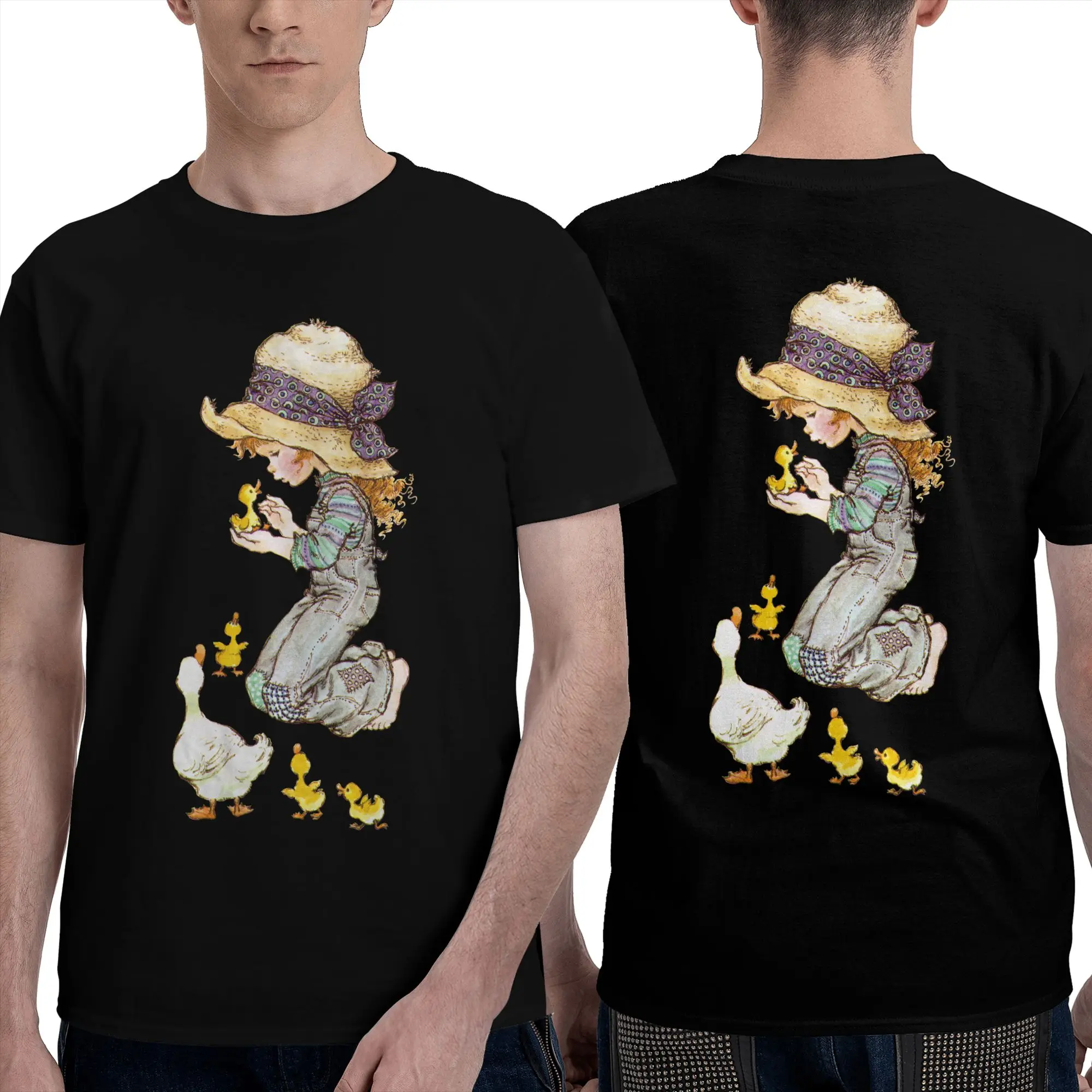 100% Cotton Sarah Kay Girl T-Shirt Men's Double Sided T Shirt Men O-Neck Summer Shirts Tops S-6XL