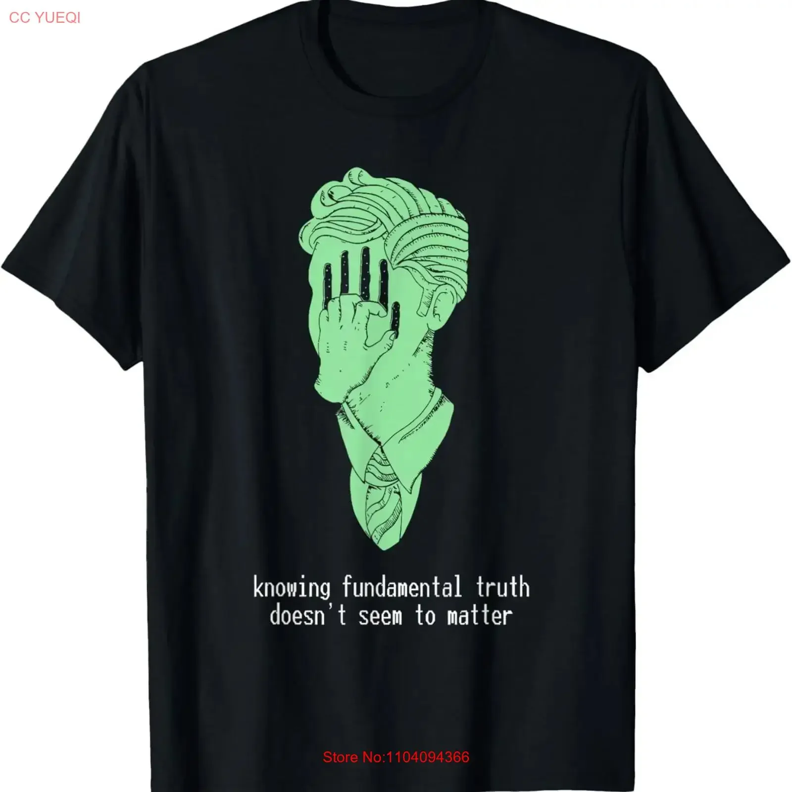 Camiseta con diseño divertido y estampado de la frase "Knowing Fundamental Truth Doesn't Seem to Be Funny", estilo vintage, lavada, versátil, suave, elegante, cómoda y a la moda.