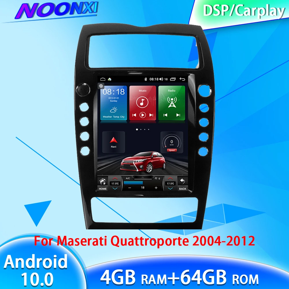 

Android для Maserati Quattroporte 2004-2012, автомобильное радио, телефон, стерео, Bluetooth, мультимедийный плеер, 5G DVD, Carplay, головное устройство IPS 2DIN
