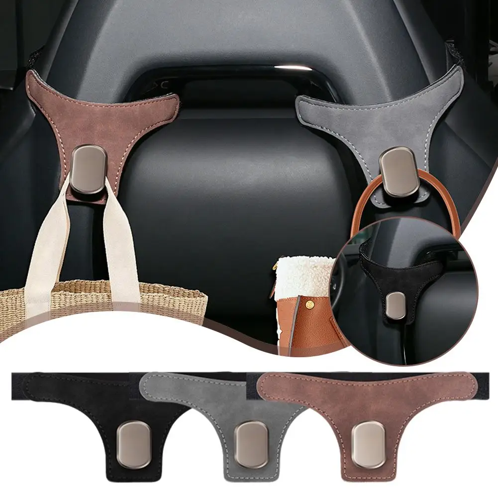 Auto Seat Headrest Hook Suede Integrated Seat Back Metal Seat Hook Universal Sports Interior Hidden Car Special Hook S3R7