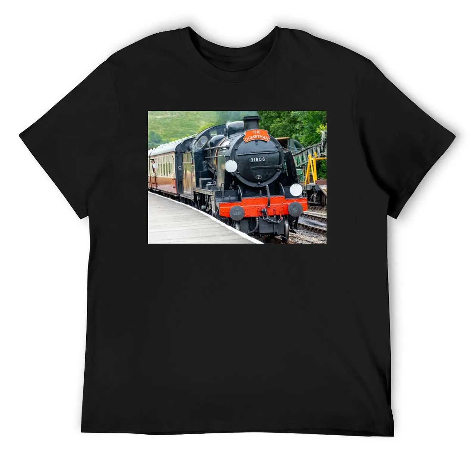 The Dorsetman Steam Locomotive T-Shirt shirts graphic tees aesthetic clothes Men's t shirts