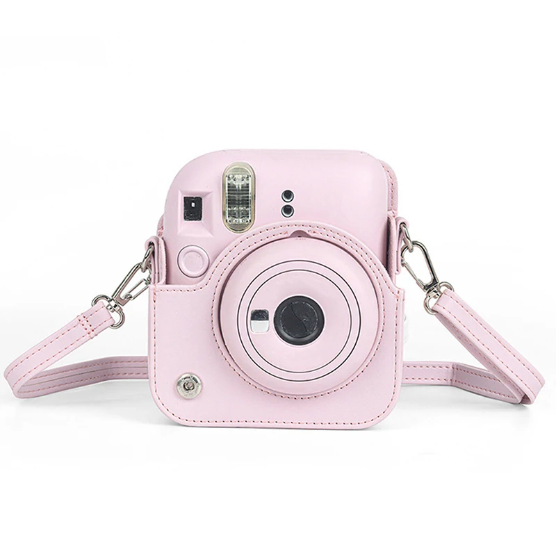 1Pc For Instax Mini 12 Camera Case PU Soft Protective Trave Bag Fujifilm Film With Shoulder Strap