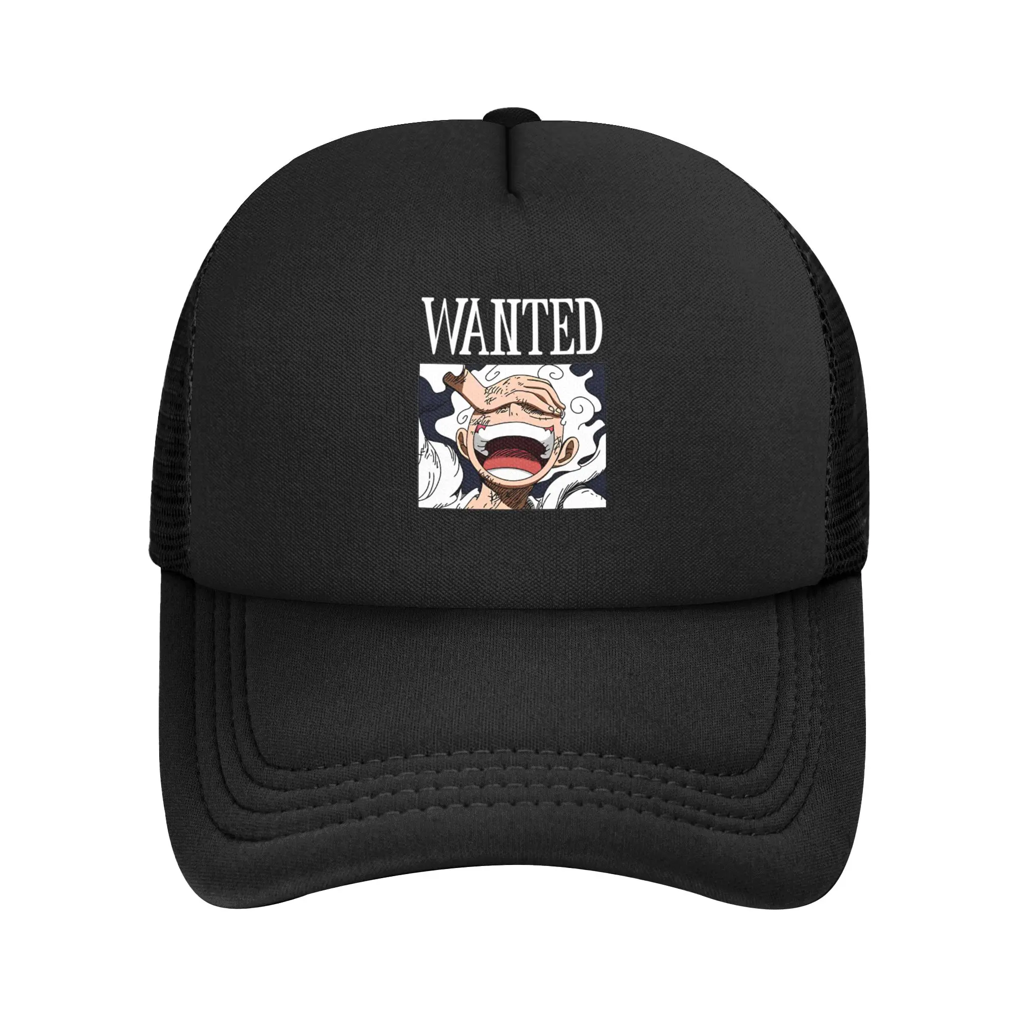 Luffy  Monkey D Luffy Mesh Baseball Caps Men Women Fashion Trucker Worker Hats Anime one-pieces Adjustable Polyester Racing Cap