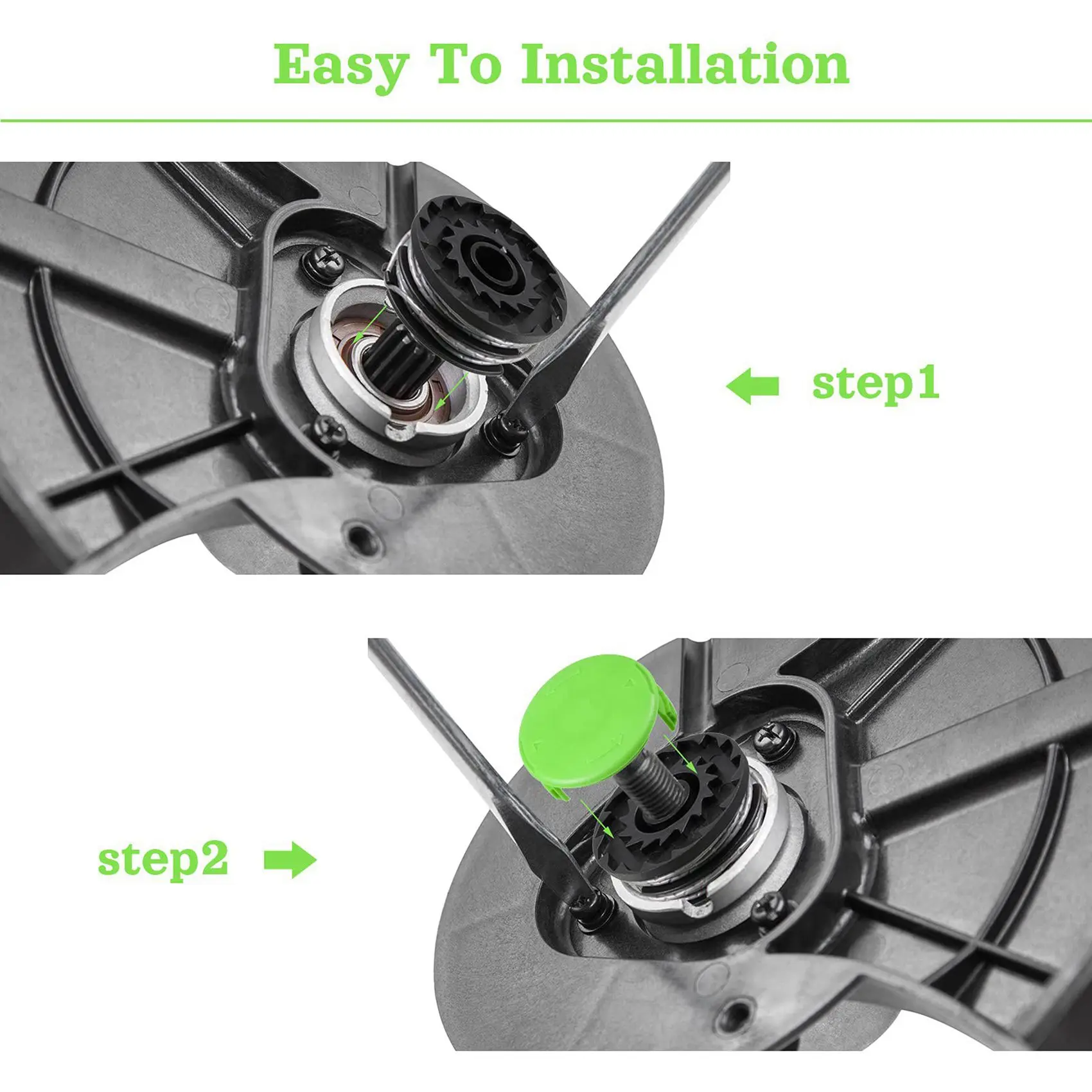 

ABRW-Weed Eater Dual Line String Trimmer Replacement Spool For Greenworks 2900719,20Ft 0.065Inch (8 Spool + 2 Cap)