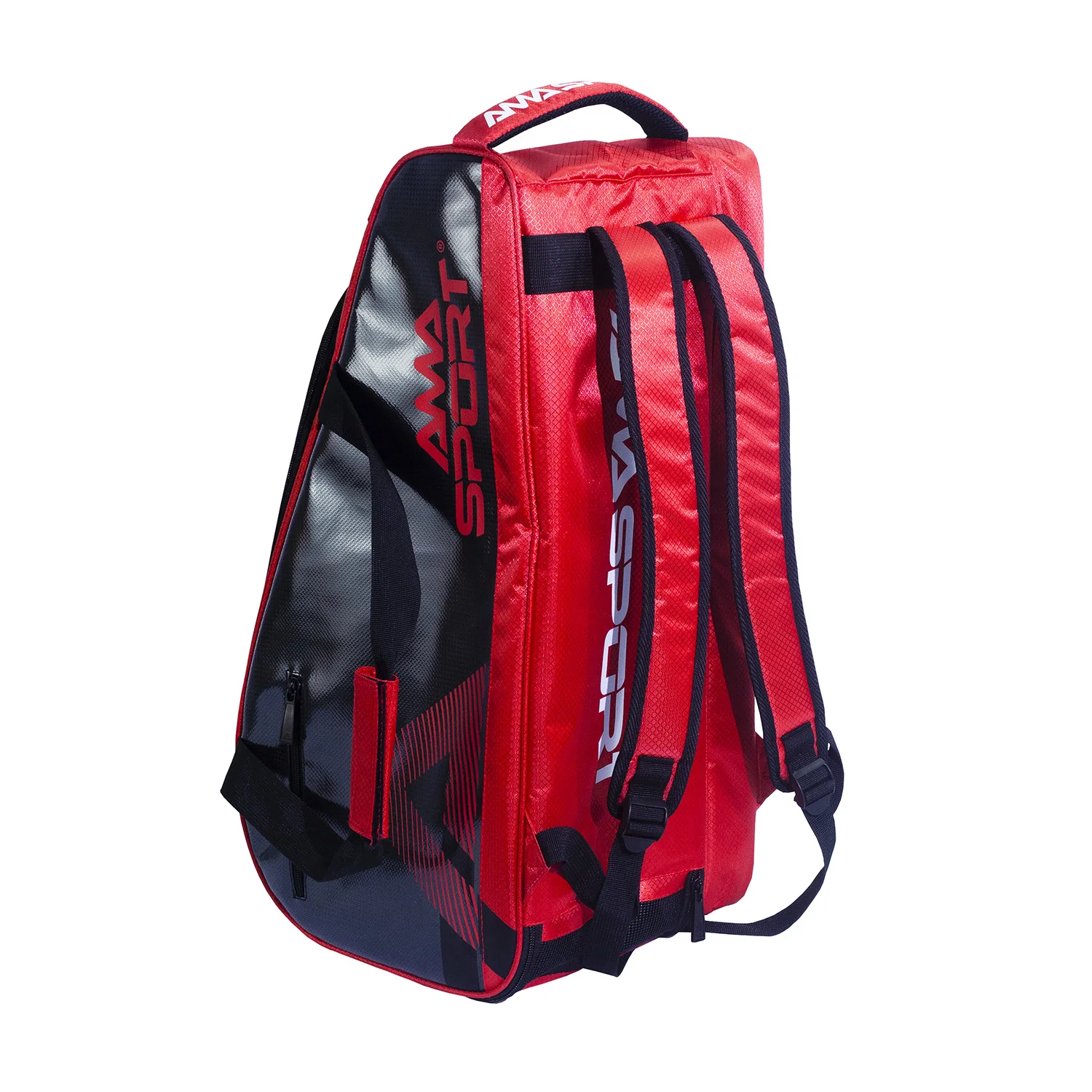 AMASPORT Padel Bag-Men's & Women's Backpack-leather/Large Capacity/Safety Pocket/waterproof/dirt-resistant Red Bag Padel Paddle