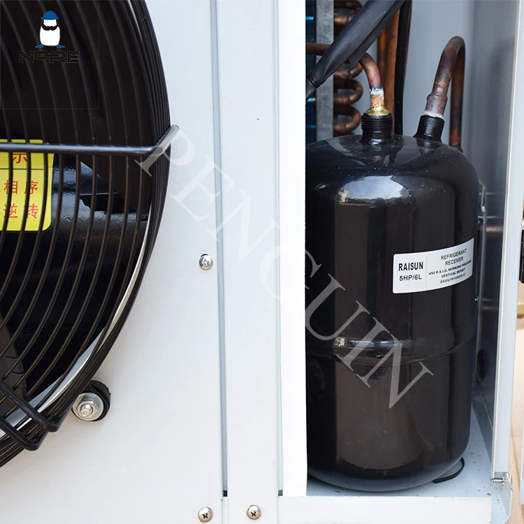 صندوق ضاغط التمرير 5 حصان وحدة تثبيت مبرد الهواء بمروحتين مزدوجتين