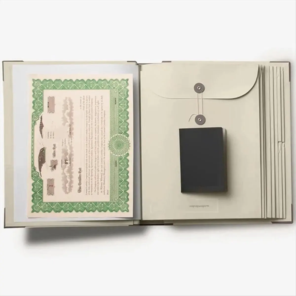 ABFW File Folders with Labels,Cute Paper Organizer with Zipper Pouch, Portable Documents Organizer for Home ,Khaki