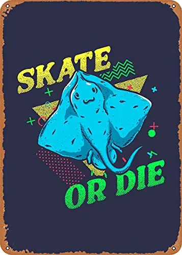 Dsydec Skate Or Die Vintage Look Metal Sign Art Prints Retro Gift