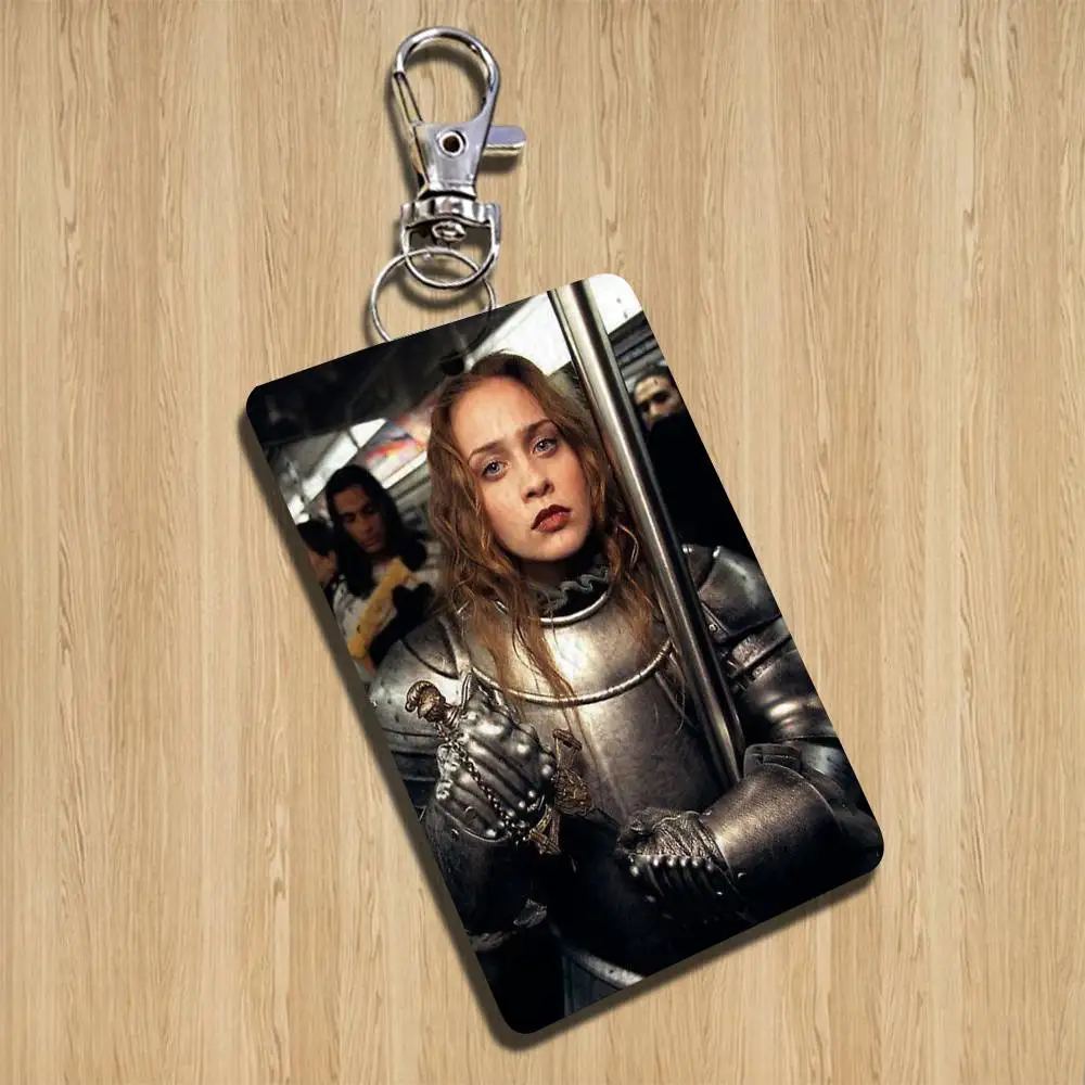 F-Fiona Apple-S I Lover 長方形IDカードケースキーホルダー アクセスカードバッグキータグリング レザーカードホルダーキーリング アクセス
