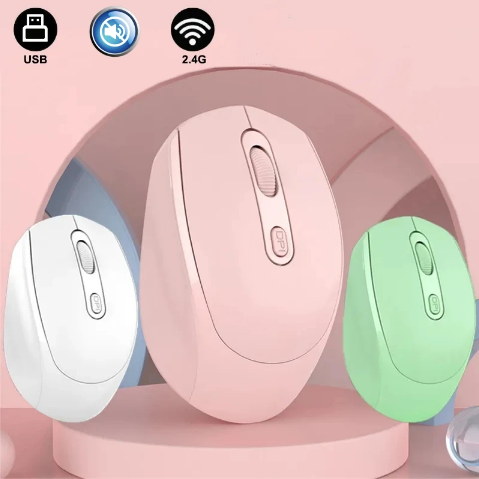 Wireless Mouse Wireless Computer Mouse Silent Ergonomic Mouse 4 Buttons Portable Mute Mice Optical 2.4G USB Mause For PC Laptop