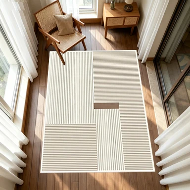 Minimalist Striped Texture Carpet Flooring Indoor Home Sofa Coffee Table Floor Mat