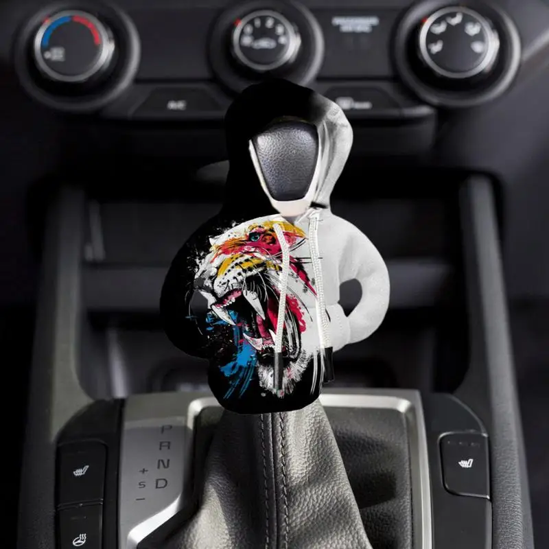 Car Hoodie Knob Sleeve Gear Shift Cover Auto Shift Protector Adjustable Design Shift Gear Decoration For SUV Sedan Truck RV Van