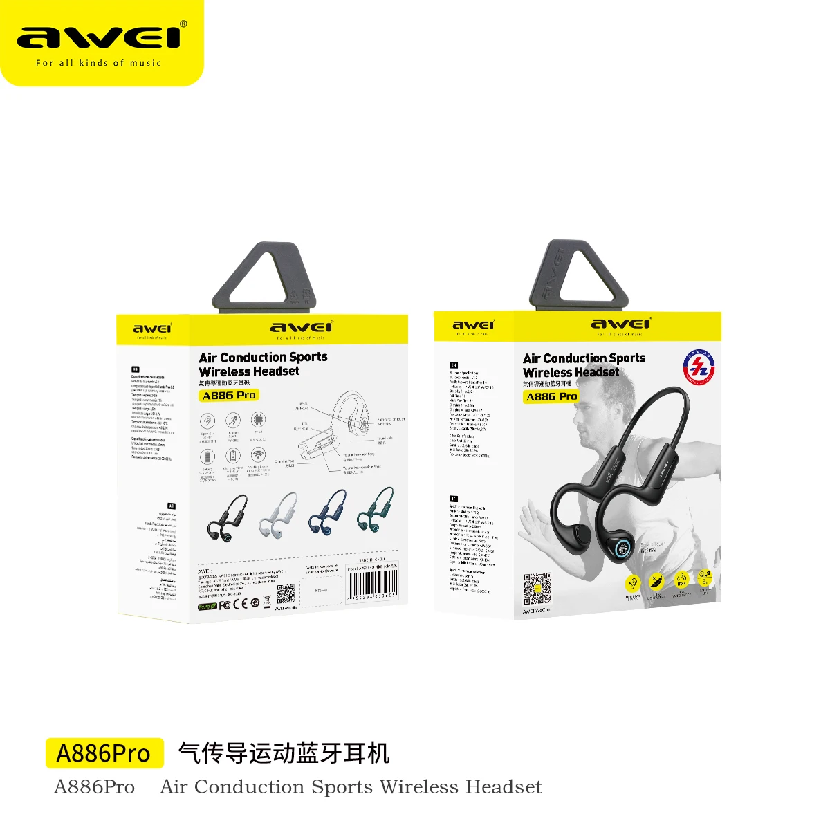 Awei A889BL/Pro Air Conduction หูฟังไร้สายบลูทูธหูฟัง In-Ear สำหรับหูฟังแฮนด์ฟรีแฮนด์ฟรีหูฟังออกกำลัง