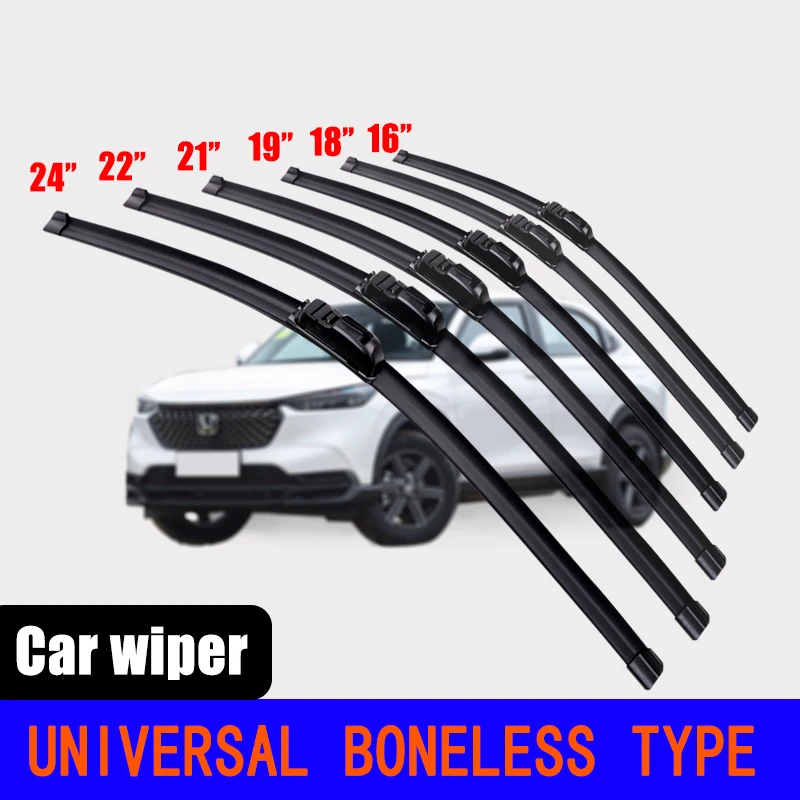 Car Wiper Blades Universal U-type Soft Rubber Boneless Wiper  Brush Clean Reduce Noise Automotive Wiper 16