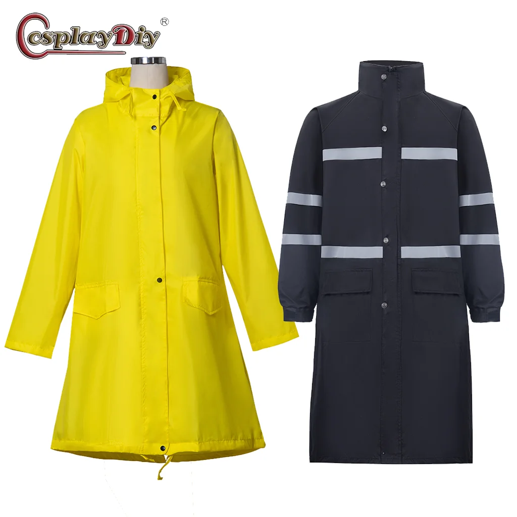 In Stock Coraline The Other Mother Cosplay The Secret Door Wybie Raincoat Cosplay Waterproof Halloween Scary Mother Costume