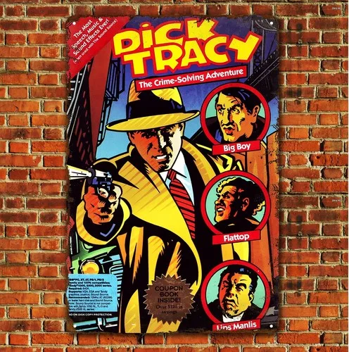 Dick Tracy Retro-Videospiel-Metallposter -