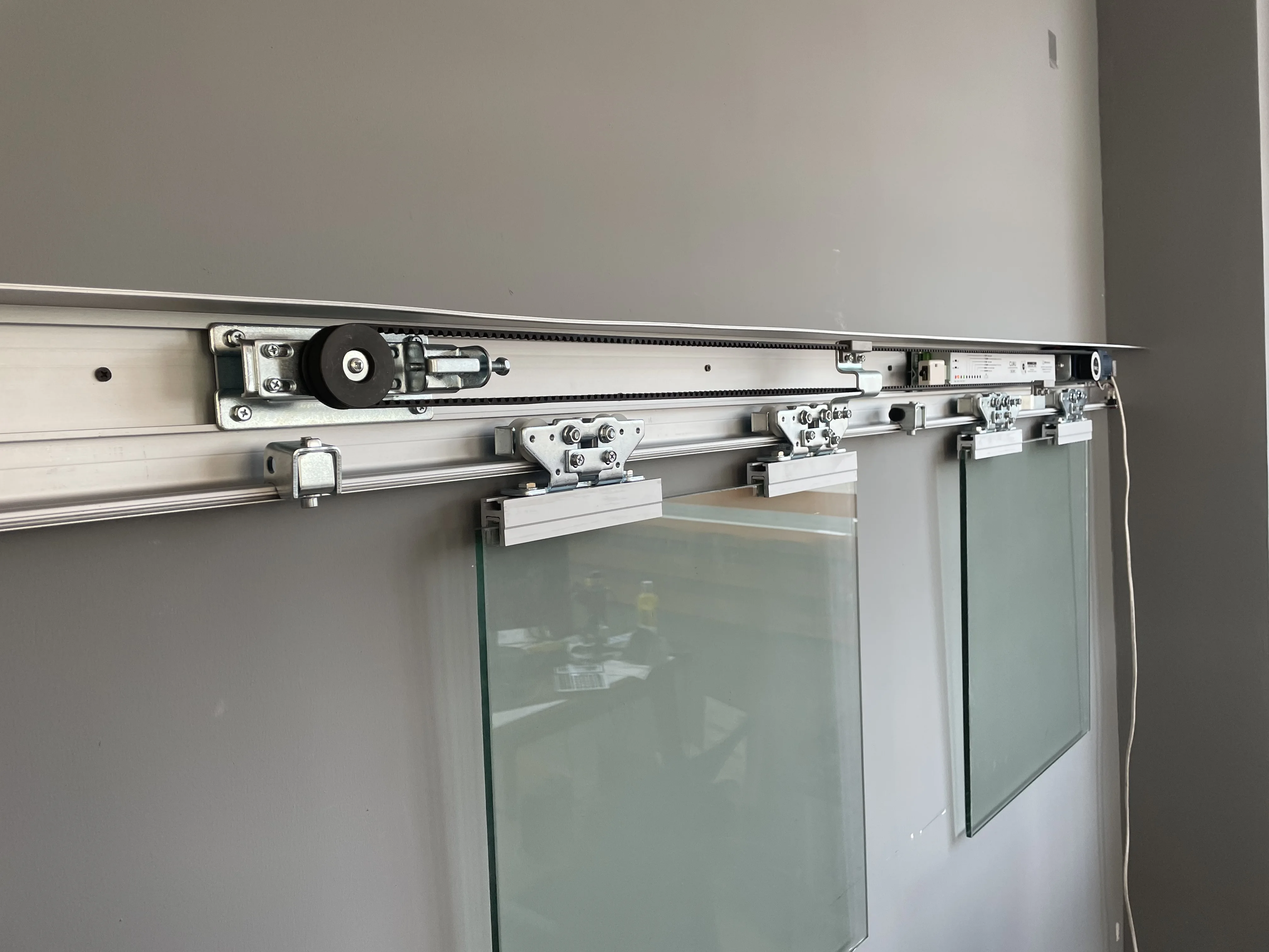 Glass Sliding Door Opener With Dc24V Dc Brushless Motor In Automatic Door Operator