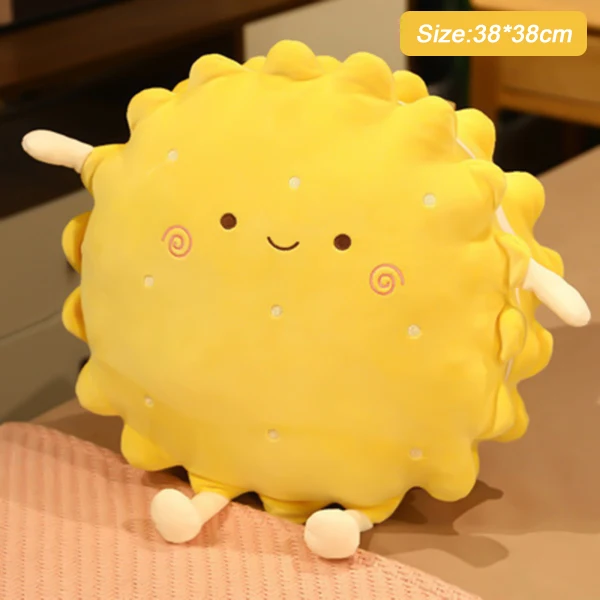 Koekjes Schattig Knuffelkussen Pluche Gevuld Anime Karakter Gevuld Kussen Collectie Voor Thuiskantoor