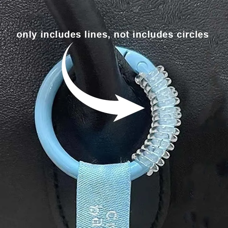 2-6 pcs For Labubu Anti-drop Keychain Buckle With Silicone Rope Protection Ring Colorful Winding Fixed Anti Drop Keyring