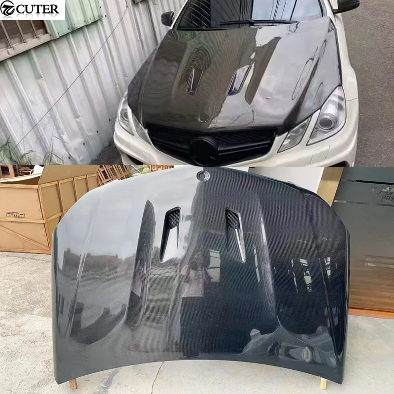 

Карбоновый капот (крышка двигателя) для Mercedes-Benz W207 C207 E260 E350, стайлинг автомобиля, 2009-2014 гг.