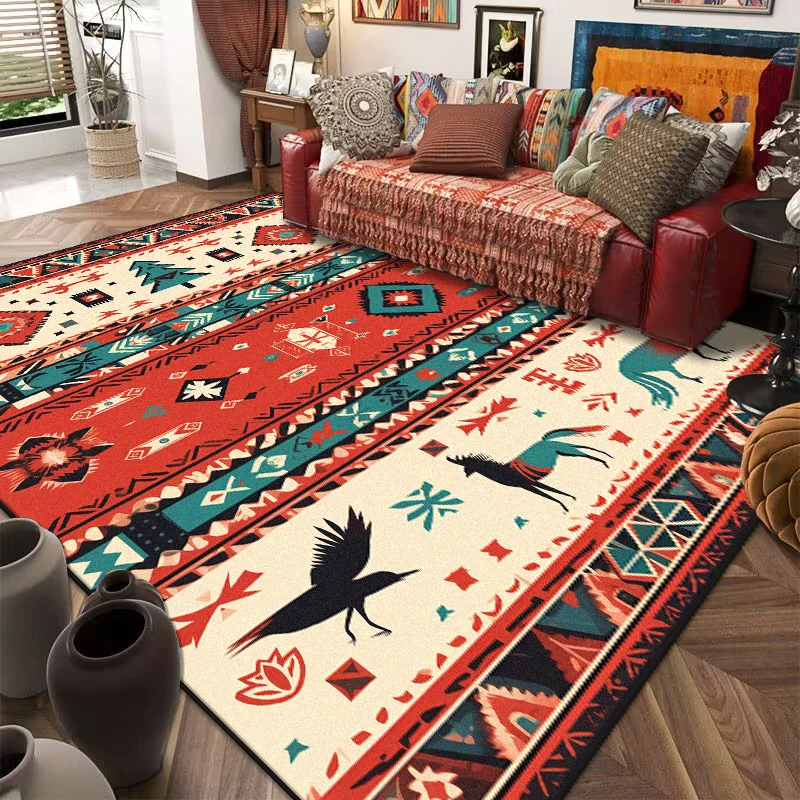 Retro Bohemian Carpet for Living Room Persia Abstract Large Area Rug Home Decoration Pastoral Ethnic Style Bedroom Mat ковер