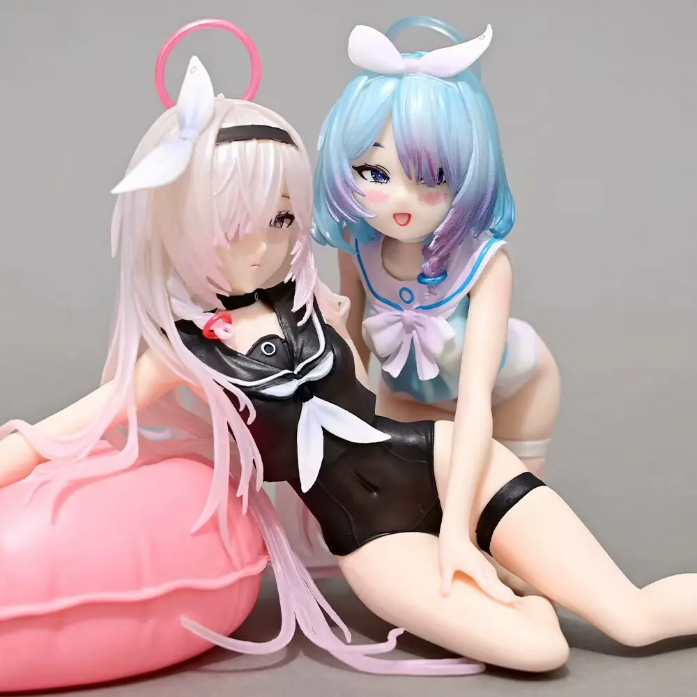 12cm Blue Archive Arona Plana Action Figures Swimwear A.R.O.N.A  Anime Model Doll Car Desktop Ornament Collectable Toys Gifts