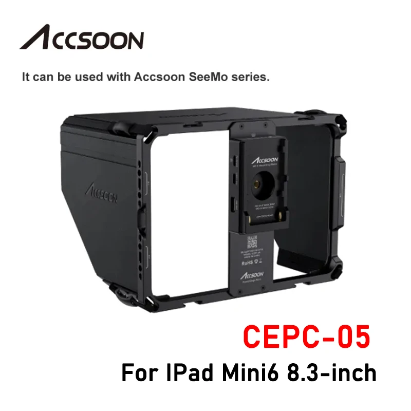 

Accsoon Power Cage CEPC-05 for Ipad Mini6 8.3inch with Sunhood NPF Battery Buckle Charging for SeeMo/SeeMo pro Accessories