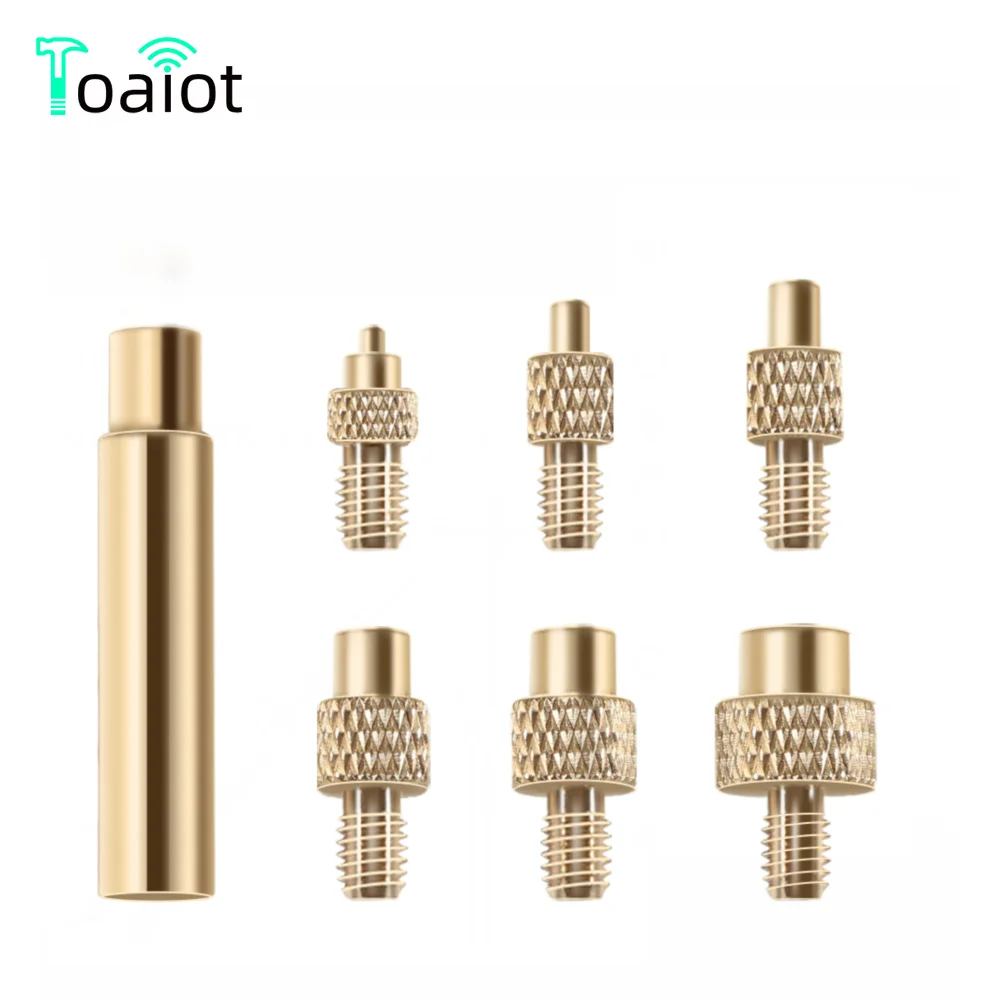 

Heat Insert Nut Iron Tip M2 M3 M4 M5 M6 M8 Brass Thread Embedded Kit Heat Insertion Tool for Plastic 3D Printer Parts Soldering